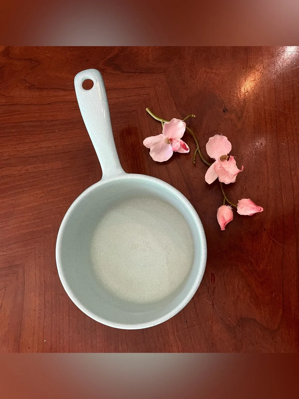 Vintage 1950s Prizer Ware Enameled Cast Iron Saucepan Melting Pot CSP-1